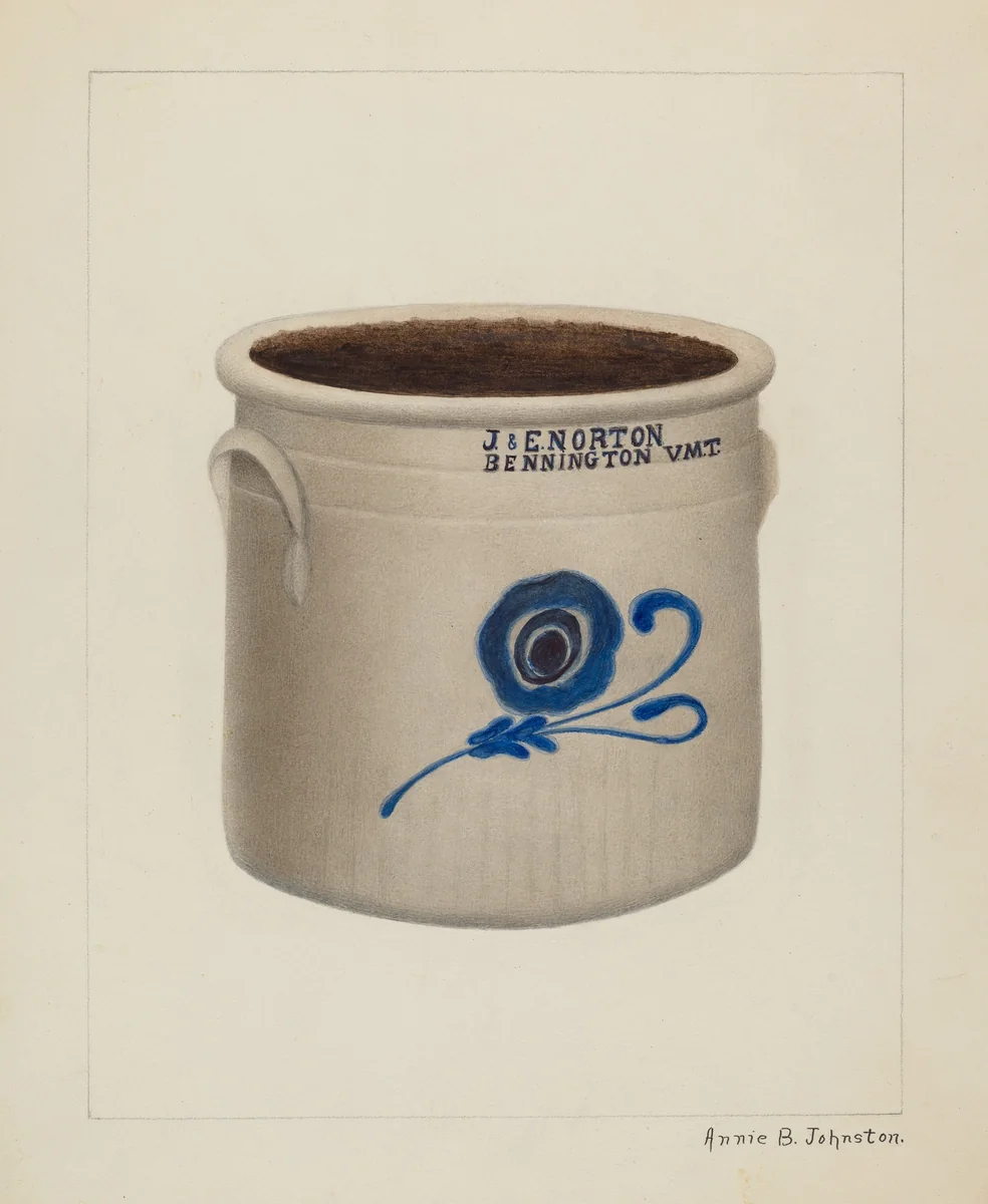 Crock by Annie B. Johnston, index of american design, 1937