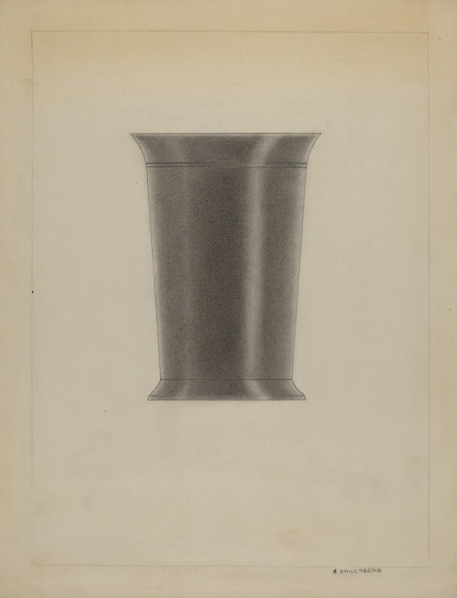 Pewter Beaker by Arthur Zaidenberg, index of american design, 1936