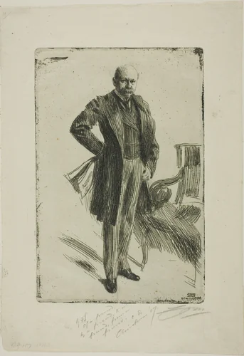 Colonel Lamont I (Whole length) by Anders Zorn, print, 1900