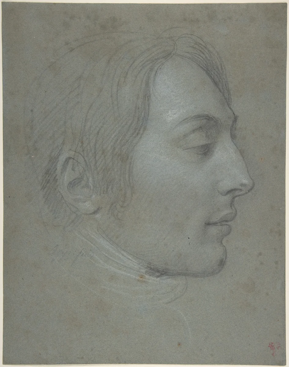 Study for the Portrait of General Desaix by Andrea Appiani, drawing, 1795-1805