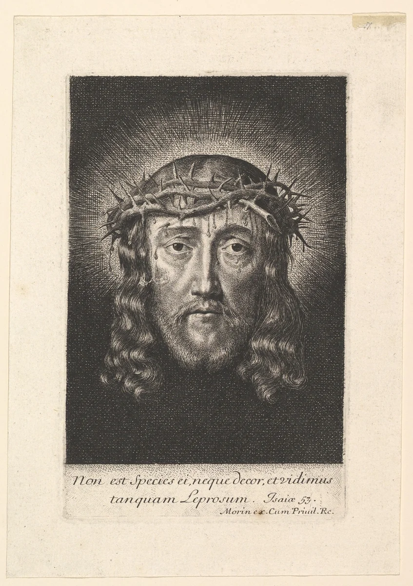 La sainte Face couronnee d'epines, (petit format) by Jean Morin, print, 1605-1650