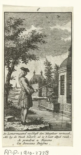 Juni: hengelaar by Jan Caspar Philips, print, 1736-1775