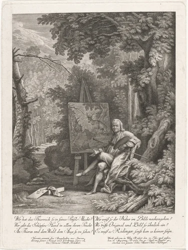 Self-Portrait of the Artist's Father in a Forest by Martin Elias Ridinger
Johann Elias Ridinger, print, 1740-1767