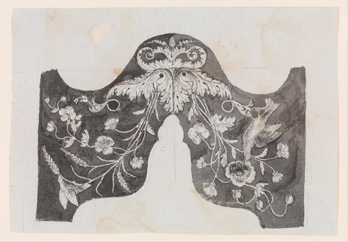 Design for the Decoration of the Surround of the Ramrod Pipe of a Firearm by Nicolas Noël Boutet, drawing, 1770-1830