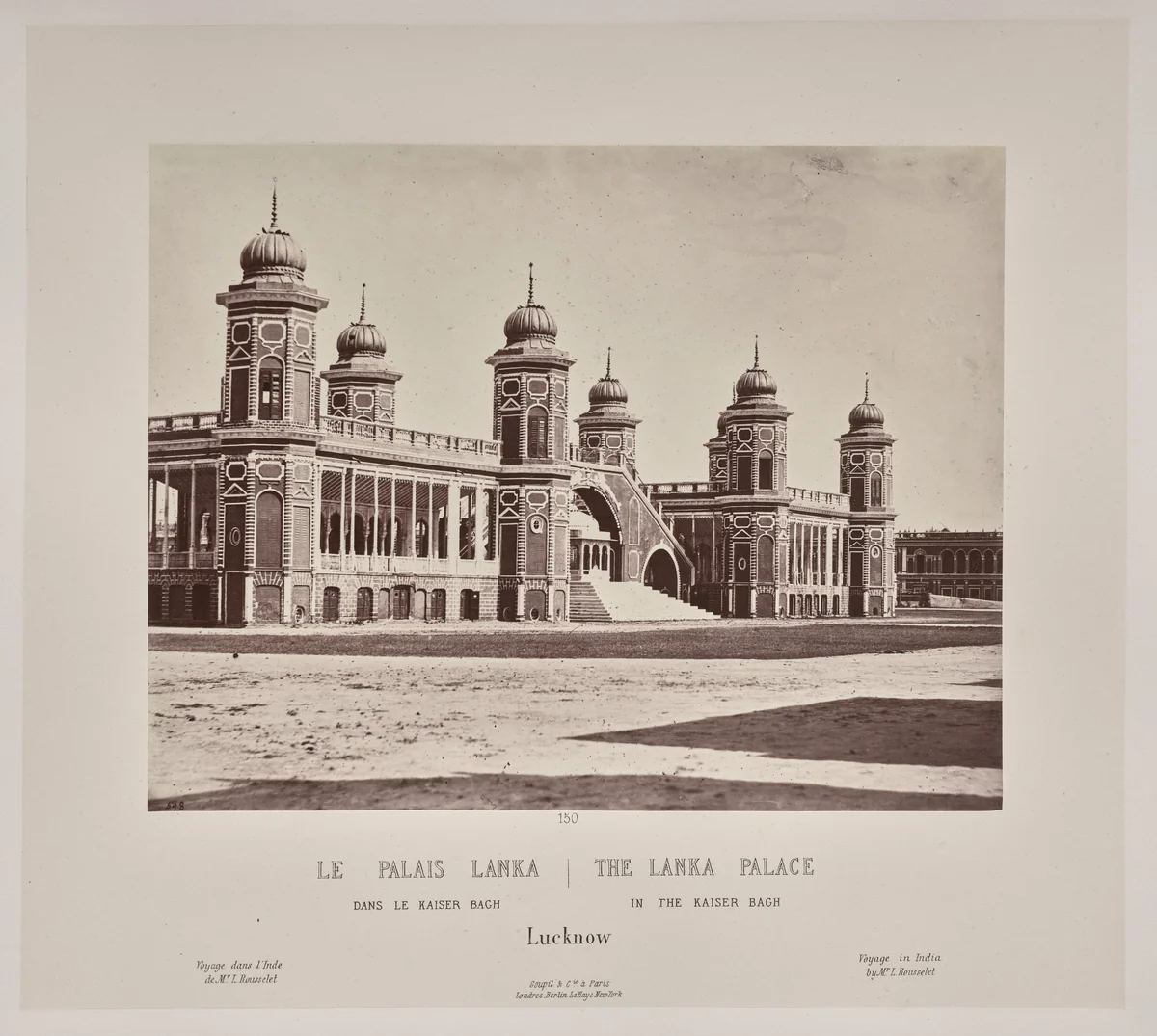 The Lanka Palace in the Kaiser Bach, Lucknow by Louis-Théophile Marie Rousselet, photograph, 1865-1870