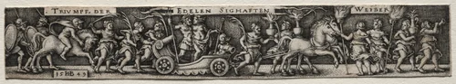 The Triumph of Women by Hans Sebald Beham, print, 1549
