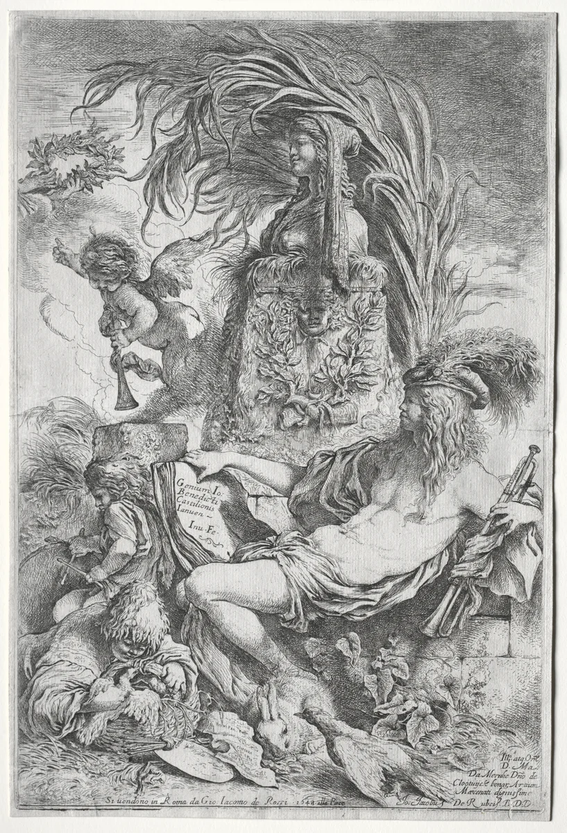 The Genius of Castiglione by Giovanni Benedetto Castiglione, print, 1648