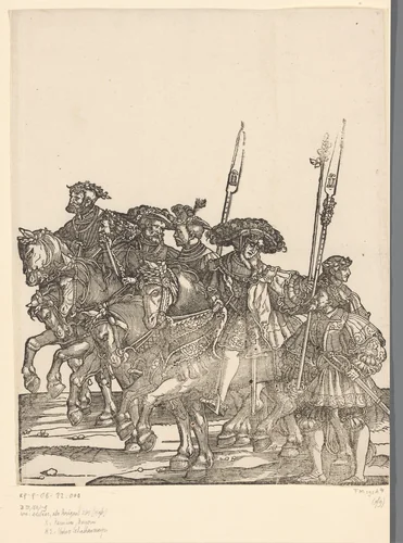 Ruiters by anonymous, print, 1537-1551