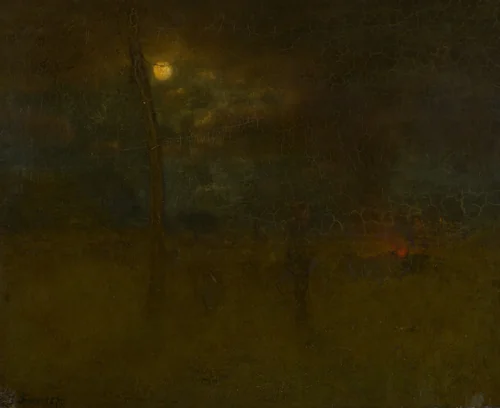 The Moon at Night by George Inness, painting, 1890