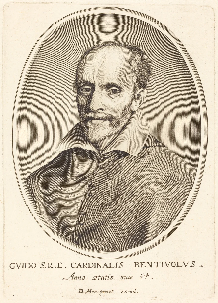 Guido Bentivoglio by Balthasar Moncornet, print, 1600-1668