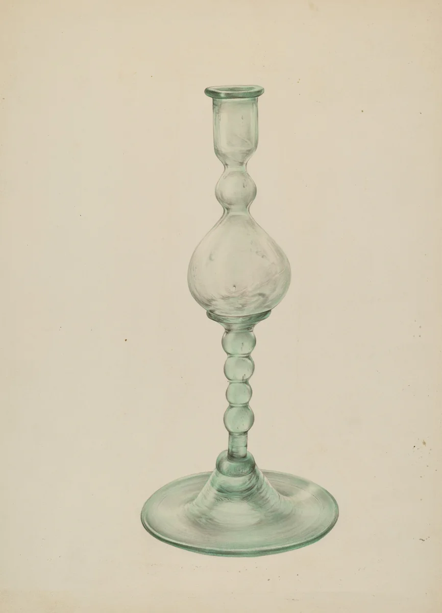 Candlestick by Elisabeth Fulda, index of american design, 1939
