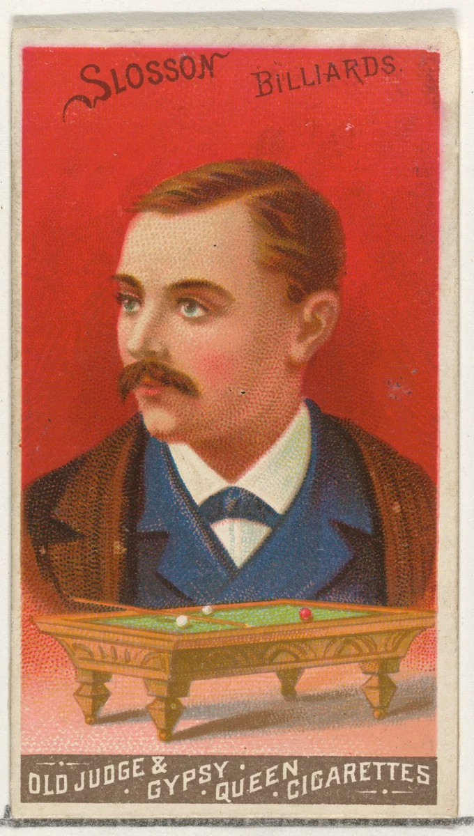 George Slosson, Billiards, from the Goodwin Champion series for Old Judge and Gypsy Queen Cigarettes by Goodwin & Company, print, 1888