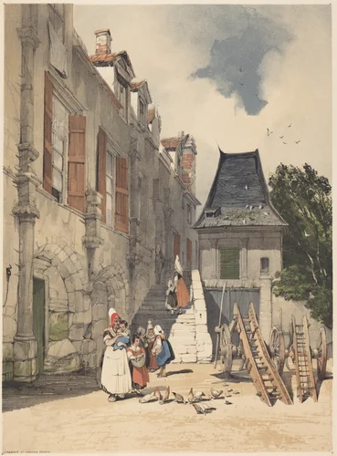 L'Abbaye St. Amand, Rouen by Thomas Shotter Boys; Charles Joseph Hullmandel, print, 1839