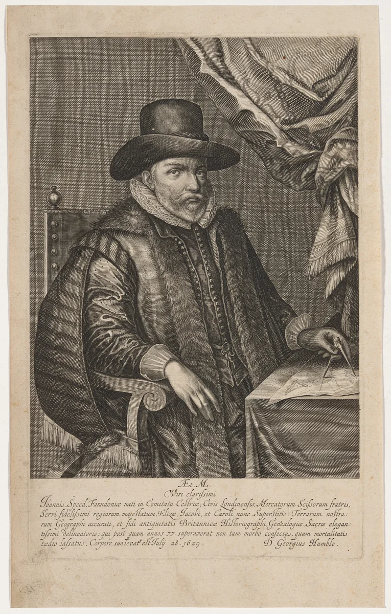 John Speed by Salomon Savery, print, 1594-1665