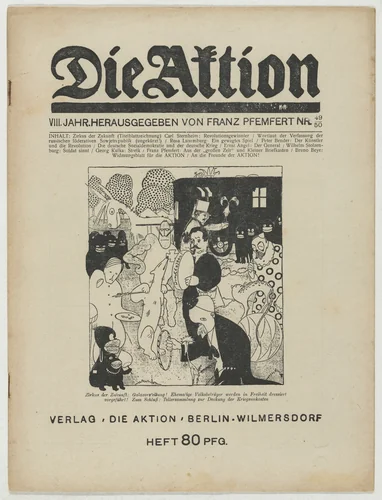 Die Aktion, vol. 8, no. 49/50 by Bruno Beye, periodical, 1918