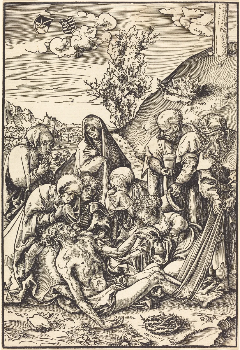 The Lamentation by Lucas Cranach, print, 1509