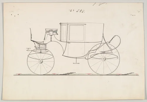 Clarence #585 by Brewster & Co., drawing, 1850-1870