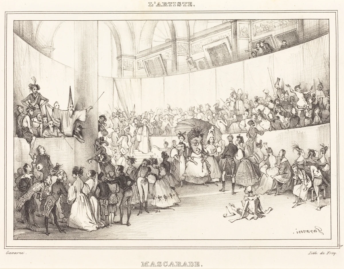 Mascarade by Paul Gavarni, print, 1804-1866