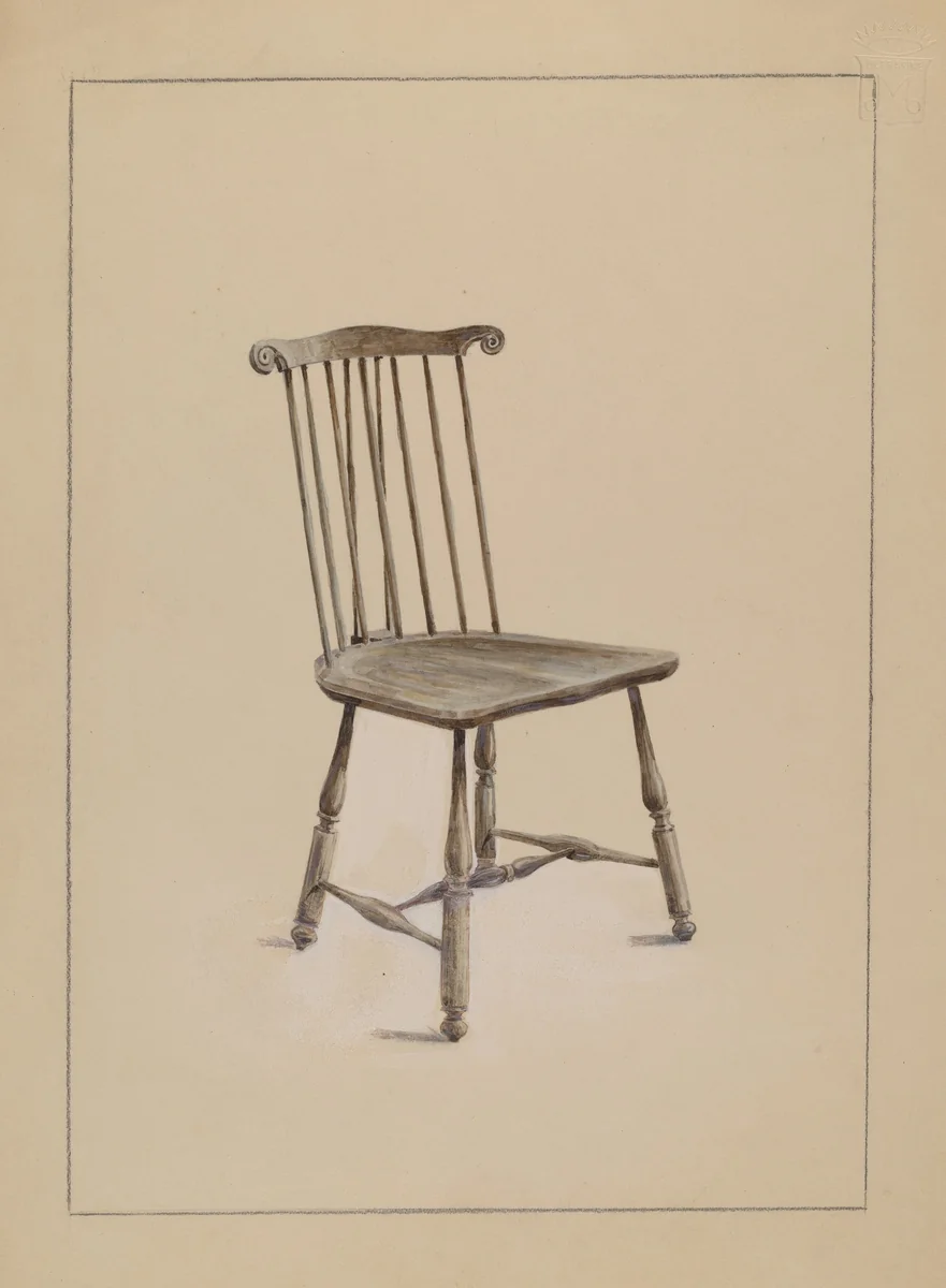 Chair by Simon Weiss, index of american design, 1935-1942