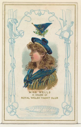 Miss Wells in Colors of the Royal Welsh Yacht Club, from the Yacht Colors of the World series (N140) issued by Duke Sons & Co. to promote Honest Long Cut Tobacco by W. Duke, Sons & Co., print, 1890