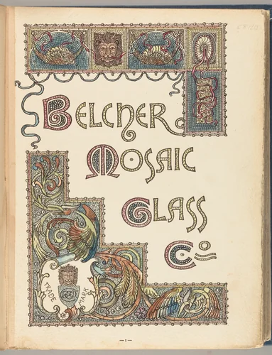 Belcher Mosaic Glass Co. : [catalog] by Belcher Mosaic Glass Co., artwork, 1886