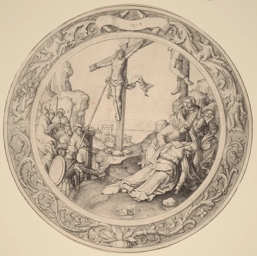 The Crucifixion by Lucas van Leyden, print, 1509
