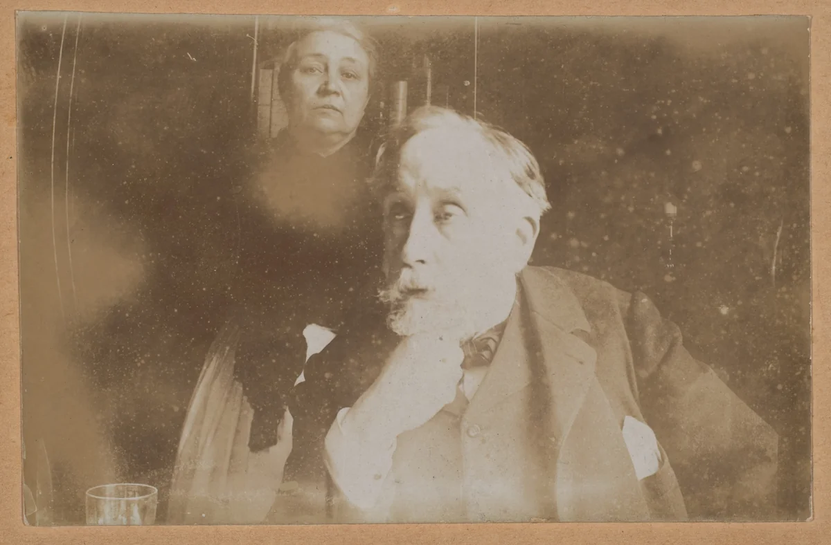 [Self-Portrait with Zoé Closier] by Edgar Degas, photograph, 1895