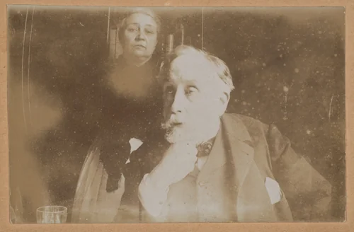 [Self-Portrait with Zoé Closier] by Edgar Degas, photograph, 1895