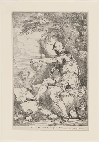 Banditti Taking His Post by John Hamilton Mortimer, print, 1778