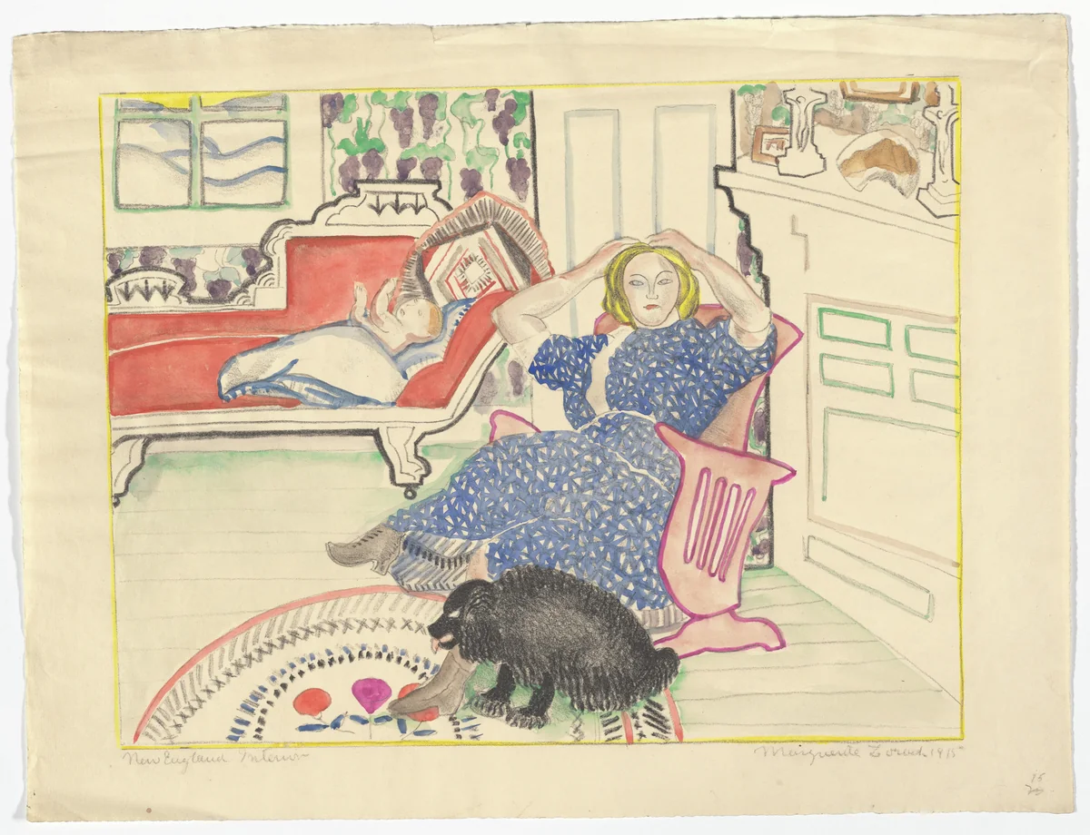 New England Interior by Marguerite Zorach, print, 1915