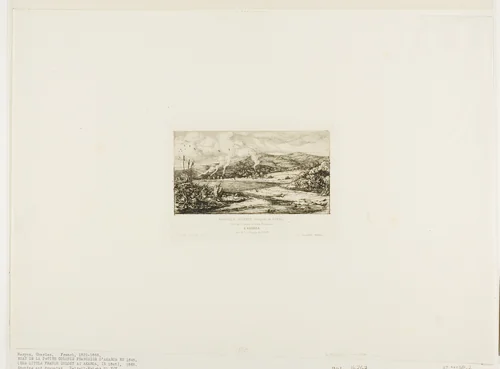 The Little French Colony at Akaroa, 1845 by Charles Meryon, print, 1865