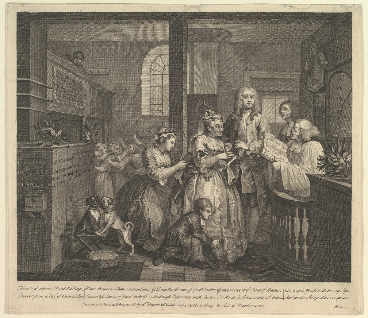 A Rake's Progress, Plate 5 by William Hogarth, print, 1735