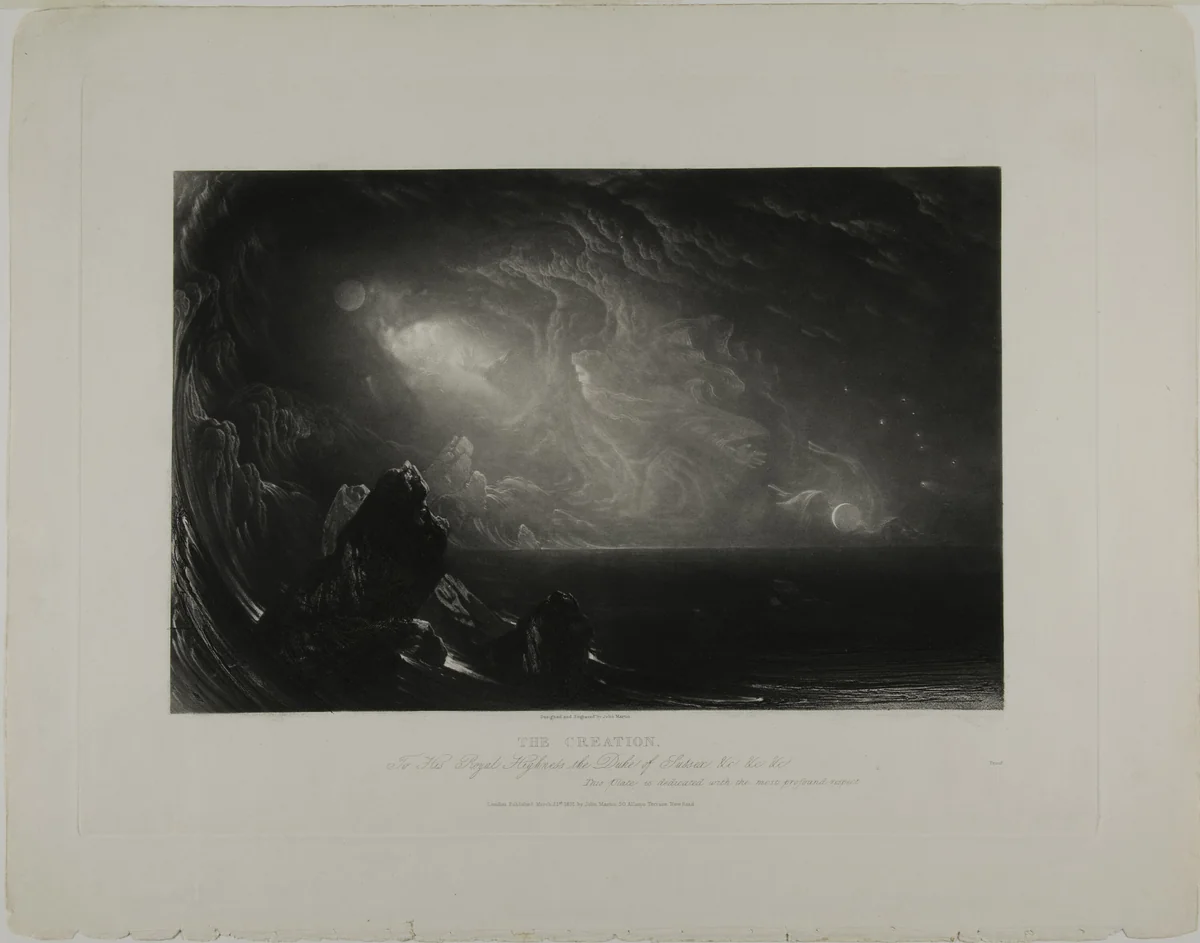 The Creation, from Illustrations of the Bible by John Martin, print, 1831