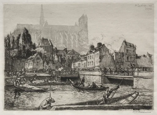 Arrivées des Légumes-Amiens by Auguste Louis Lepère, print, 1907