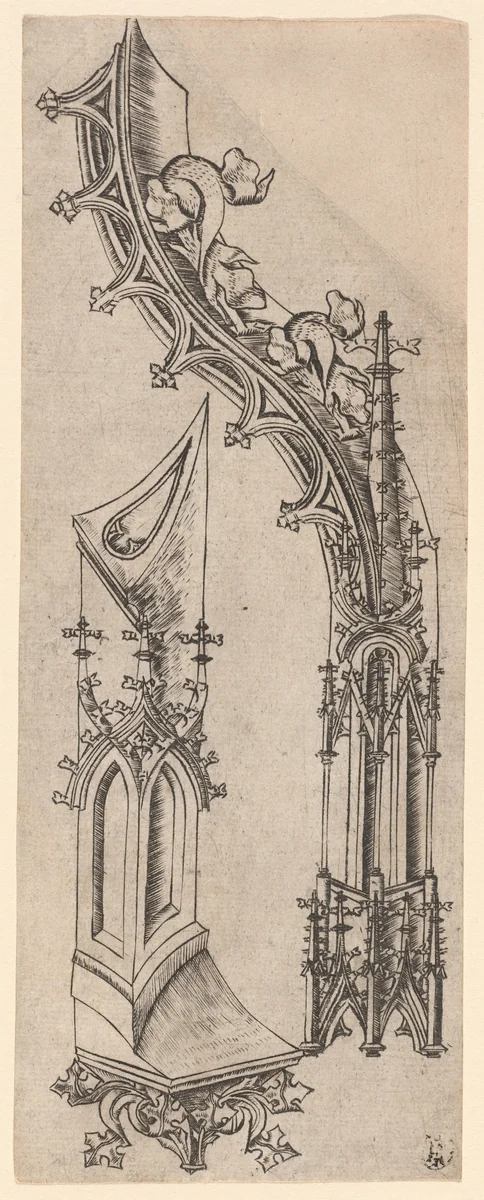 Gothic Letter "d" by German 15th Century, print, 1480-1500