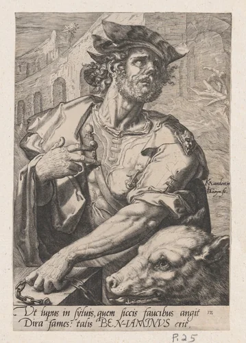 Benjamin, from The Twelve Sons of Jacob by Jacques de Gheyn II, print, 1584-1594