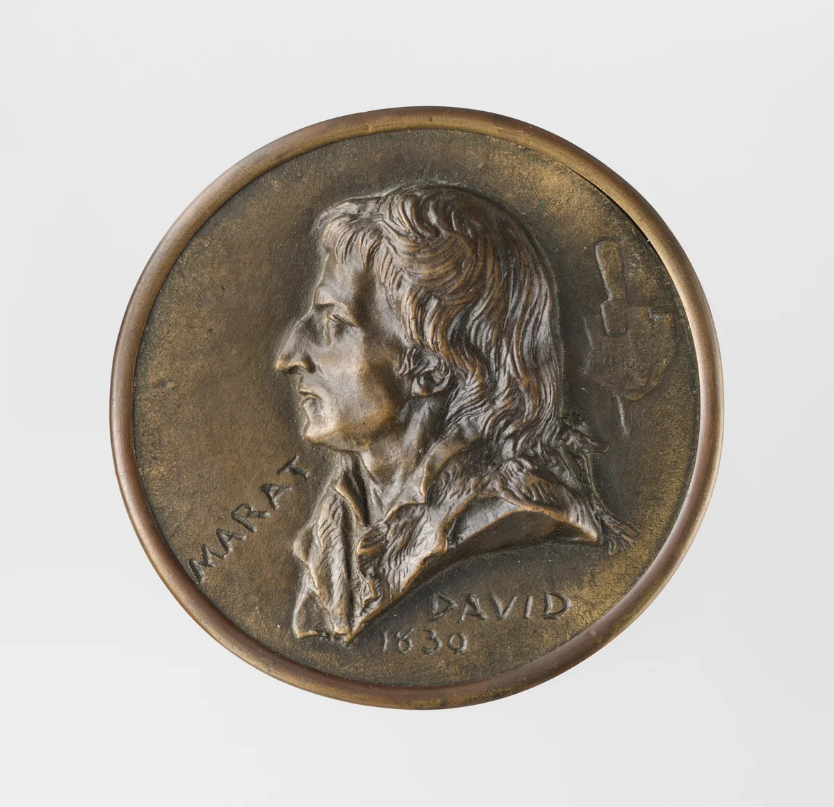Marat by Pierre-Jean David d'Angers, metalwork, 1830-1865