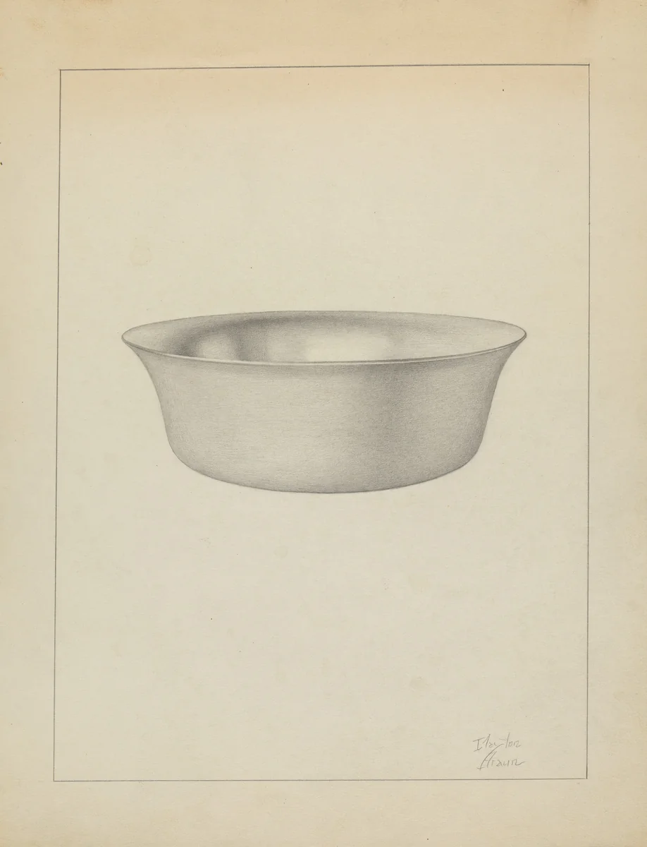Silver Dish by Clayton Braun, index of american design, 1936