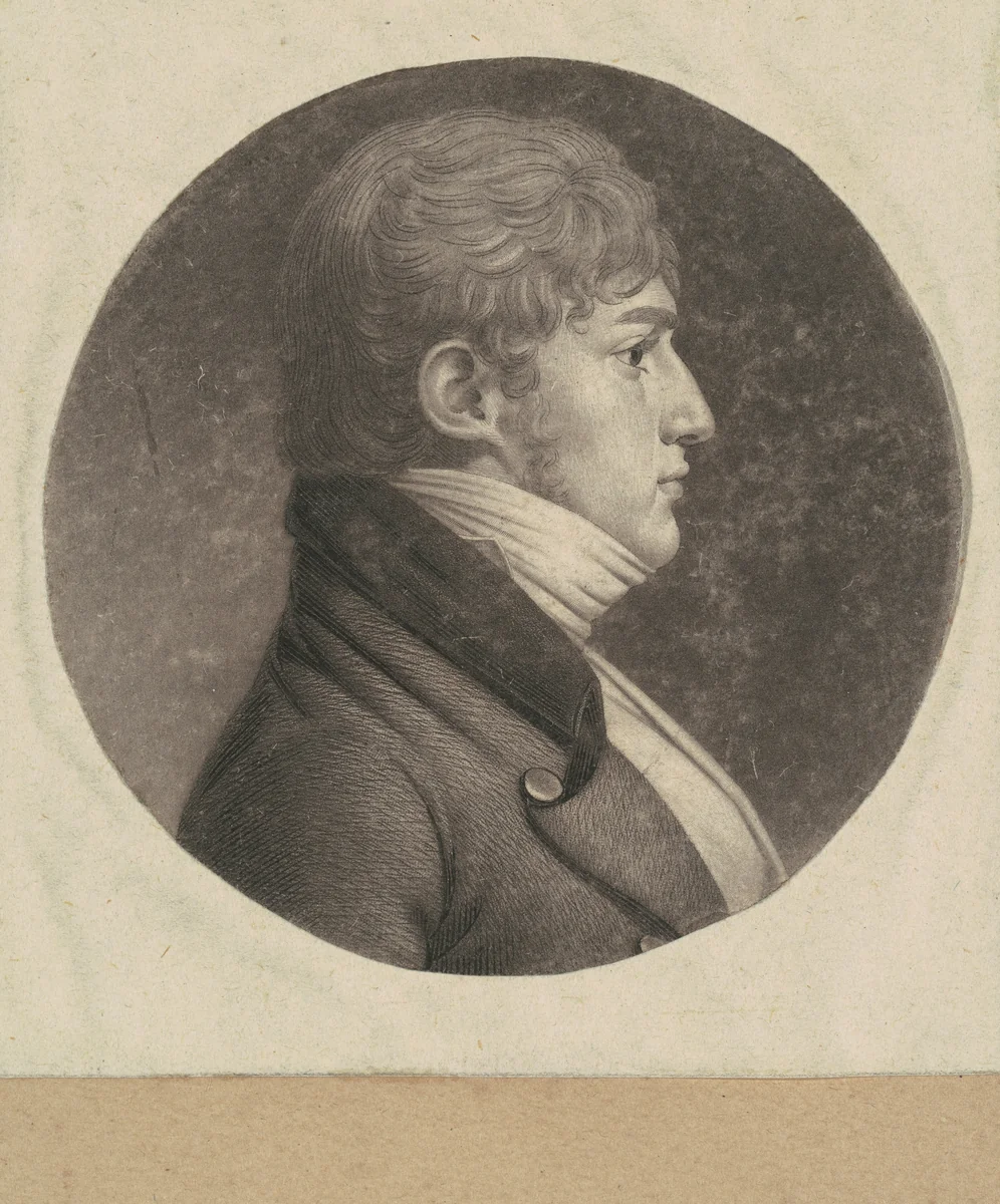 James Latimer Cuthbert by Charles B. J. Févret de Saint-Mémin, print, 1798-1803