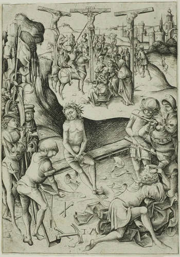 The Crucifixion by Israhel van Meckenem, print, 1475-1485