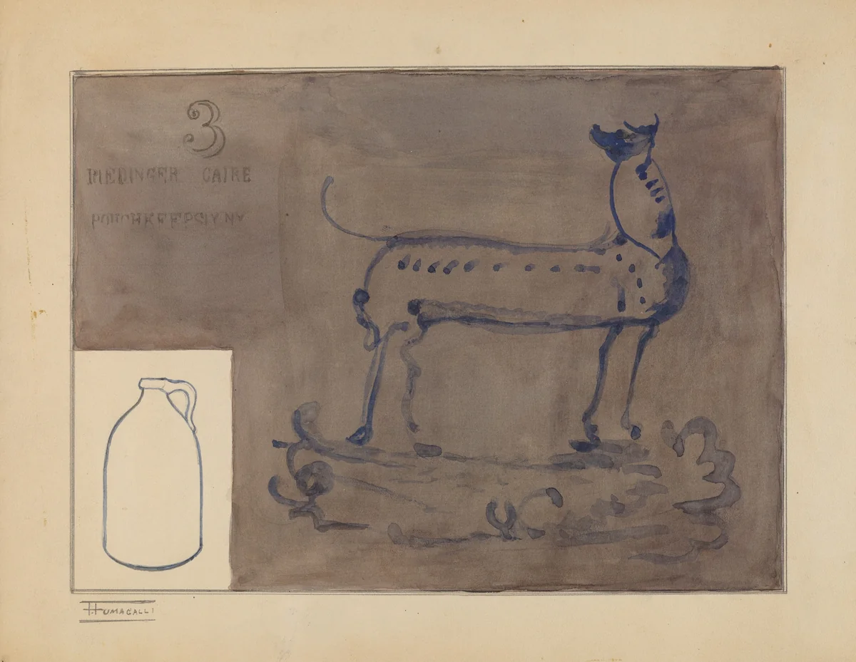 Jug by Frank Fumagalli, index of american design, 1937