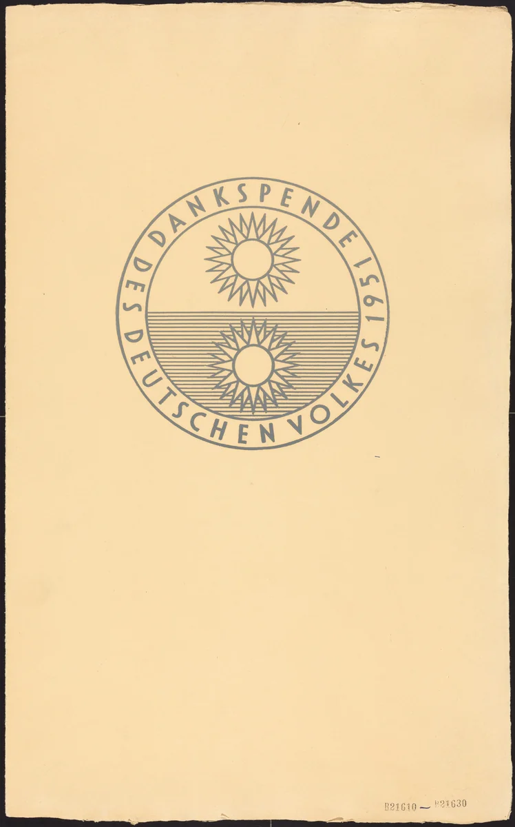 Dankspende des deutschen Volkes 1951 / Deutsche Graphik 1952 by Various artists, portfolio, 1900-1955