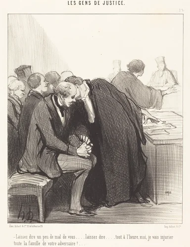 Laissez dire un peu de mal de vous... by Honoré Daumier, print, 1847