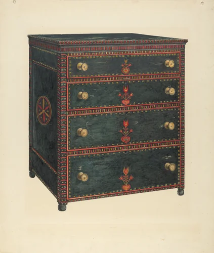 Chest of Drawers by Charles Henning, index of american design, 1938