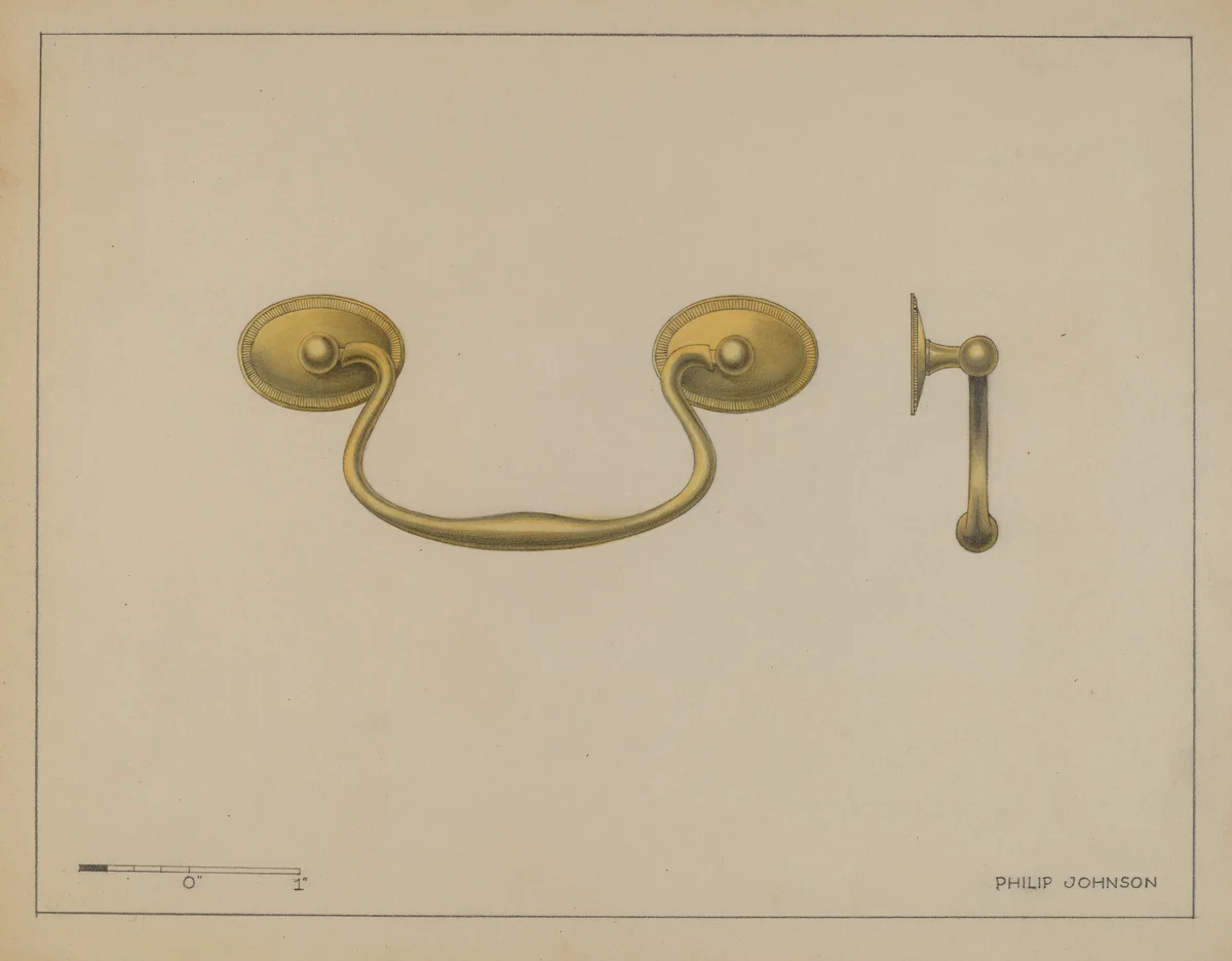 Drawer Pull by Philip Johnson, index of american design, 1936