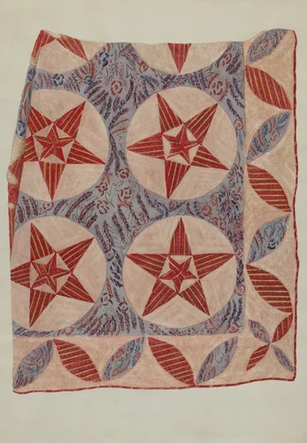 Quilt Applique by Mildred E. Bent, index of american design, 1935-1942