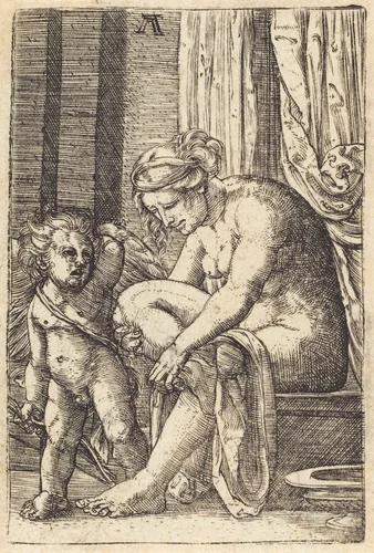 Venus after the Bath by Albrecht Altdorfer
Marcantonio Raimondi, print, 1525-1530