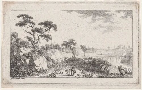 Landscape by Pierre Nicholas Camus, print, 1780