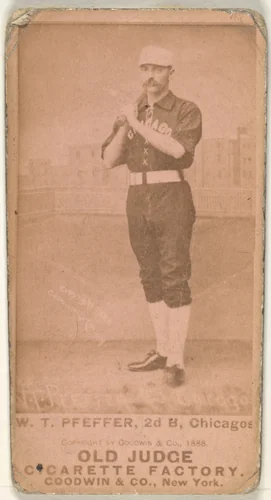 Fred "Dandelion" Pfeffer, 2nd Base, Chicago, from the Old Judge series (N172) for Old Judge Cigarettes by Goodwin & Company, photograph, 1888