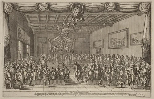 The Banquet of the Piacevoli by Stefano della Bella, print, 1627